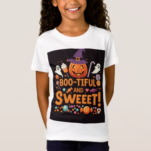 Boo Tiful Family Matching Halloween Meisjes T-shir T-shirt (Voorkant)