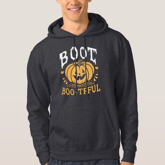 BOO-tiful Funny Halloween Pumpkin Shirt" Hoodie (Voorkant)