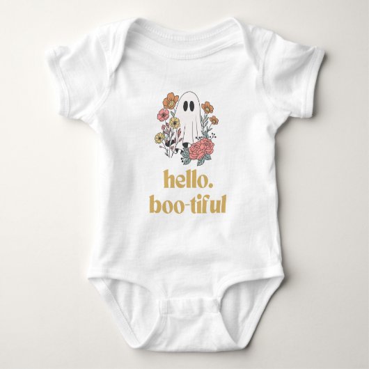 Boo-tiful Ghost Baby Bodysuit (Voorkant)