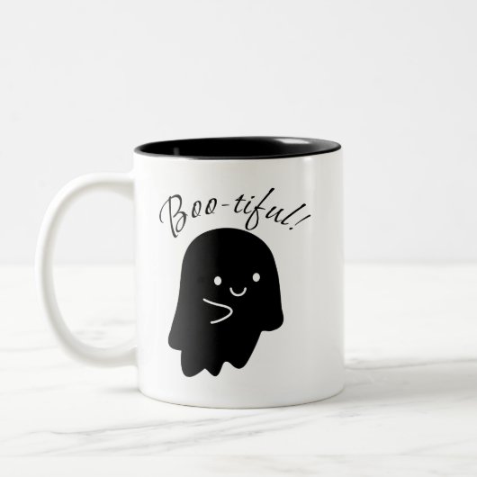 Boo-tiful Ghost Mug Tweekleurige Koffiemok (Links)