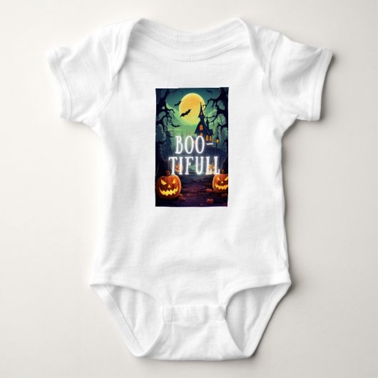 Boo-tiful Halloween Baby Jersey Bodysuit (Voorkant)