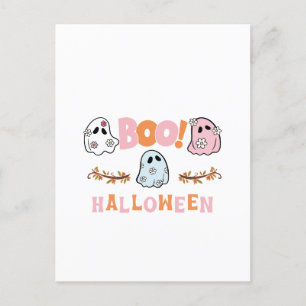 Boo-tiful Halloween Blooms: Spooky Ghosts Art Feestdagenkaart