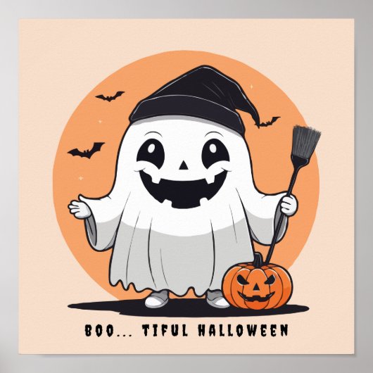 Boo Tiful Halloween Ghost Poster (Voorkant)