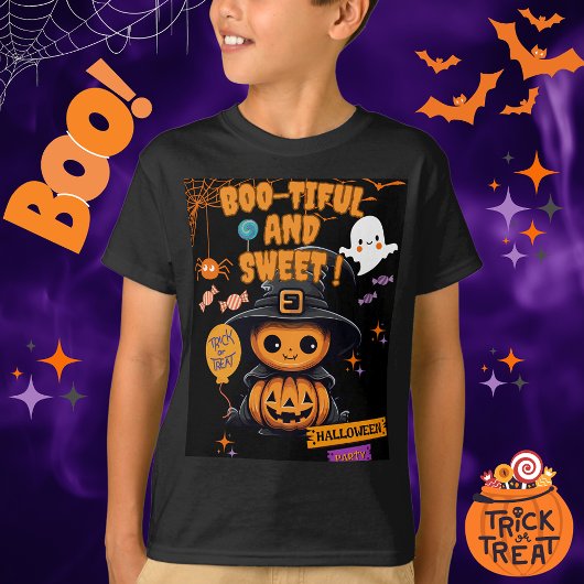 Boo-tiful Halloween Kinder T-Shirt | Schattige Gho