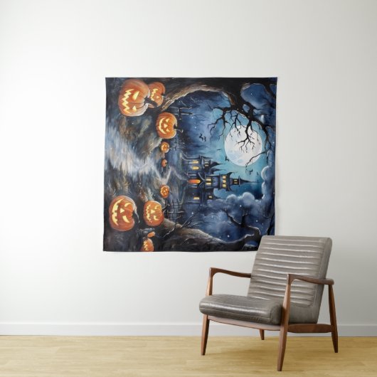 Boo-tiful Halloween Night Tapestry Wandkleed (In Situ (horizontaal))