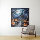 Boo-tiful Halloween Night Tapestry Wandkleed (In situ)