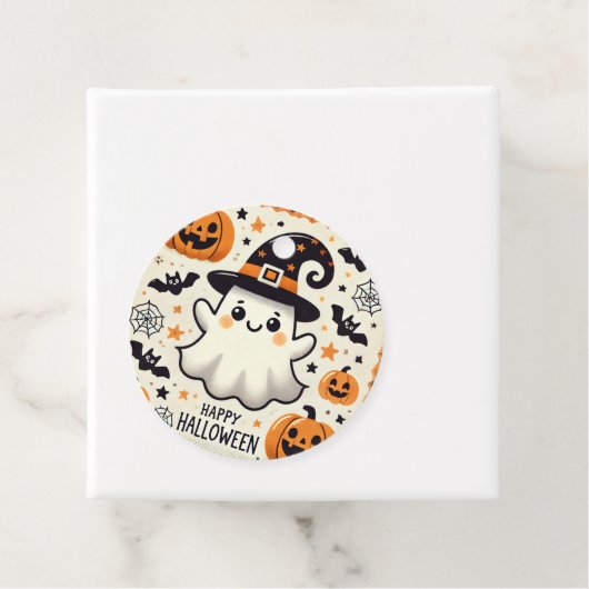 Boo-tiful Halloween Round Gift Label (In situ)