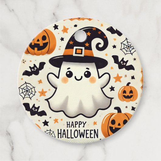 Boo-tiful Halloween Round Gift Label (Voorkant)