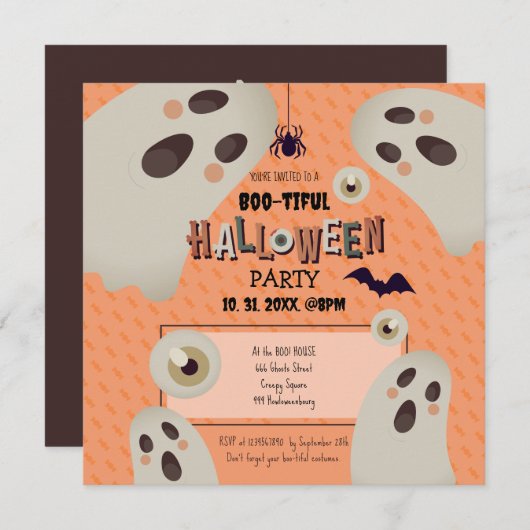 Boo-tiful Halloween Save The Date (Voorkant / Achterkant)