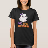 Boo-tiful Halloween Schattigee geest T-shirt (Voorkant)