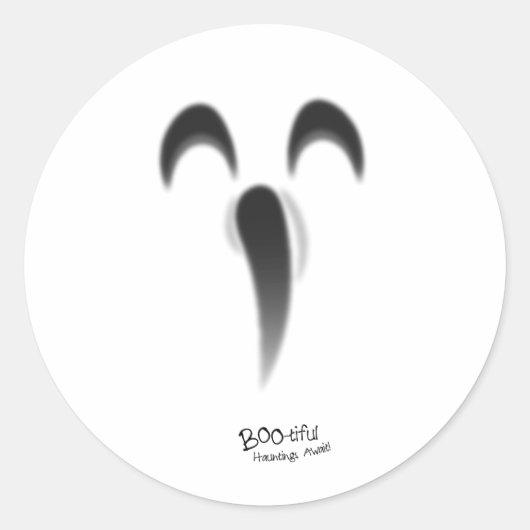 Boo-tiful Hauntings Halloween Ronde Sticker (Voorkant)