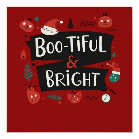 Boo-tiful & helder feestelijk ontwerp perfect poster (Voorkant)
