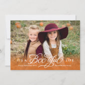 Boo-tiful leven Halloween platte fotokaart Kaart (Voorkant)