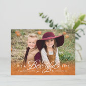 Boo-tiful leven Halloween platte fotokaart Kaart (Staand voorkant)