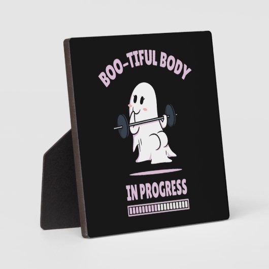 Boo-Tiful Lichaam - Grappige Halloween Ghost Gym O Fotoplaat (Voorkant)