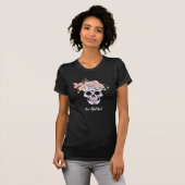 Boo-tiful Mind Boo-tiful Babe Floral Skull T-shirt (Voorkant volledig)
