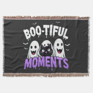 Boo-Tiful Moments Cute Halloween Ghosts and Bats Deken