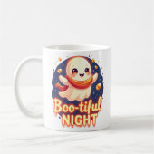 Boo-tiful Night Cute Halloween Ghost Mug Koffiemok (Links)