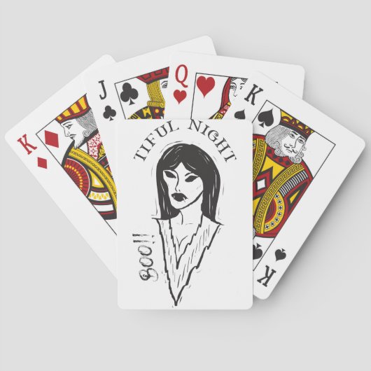 Boo! Tiful Night heks Halloween Pokerkaarten (Achterkant)