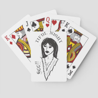 Boo! Tiful Night witch Halloween Pokerkaarten