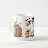 Boo-tiful Nurse Ghost Pumpkin Night Shift Mug Koffiemok (Voorkant links)
