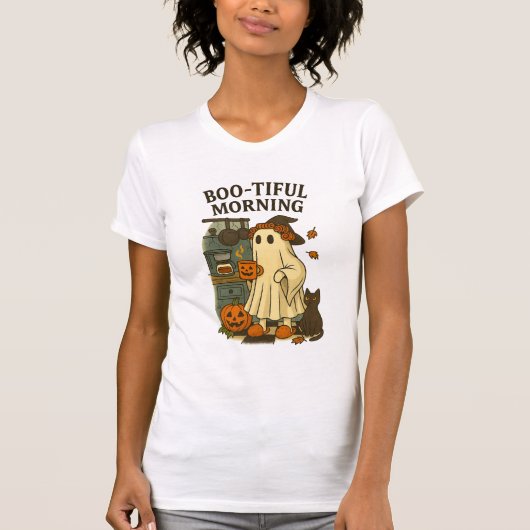 Boo-tiful ochtend spookachtige koffie routine Hall T-shirt (Voorkant)