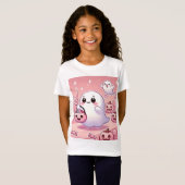 👻🎀 Boo-tiful Pinkoween T-shirt voor meisjes! 🎀� (Voorkant volledig)