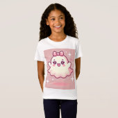 👻🎀 Boo-tiful Pinkoween T-shirt voor meisjes! 🎀� (Voorkant volledig)