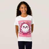 👻🎀 Boo-tiful Pinkoween T-shirt voor meisjes! 🎀� (Voorkant volledig)