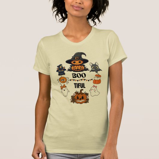 Boo-tiful Retro Halloween kostuum- Fun Boo T-shirt (Voorkant)