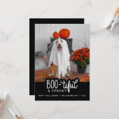 Boo-tiful & Spooky Happy Halloween Foto Kaart (Voorkant / Achterkant in situ)
