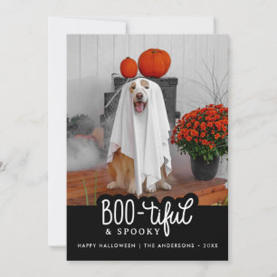 Boo-tiful & Spooky Happy Halloween Foto Kaart
