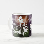 Boo-tiful & Spooky - Schattigee geest Halloween Koffiemok (Voorkant links)