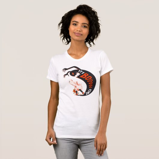 Boo-tiful stijl! Pak je T-shirt 'Het is Boo Time' (Voorkant volledig)