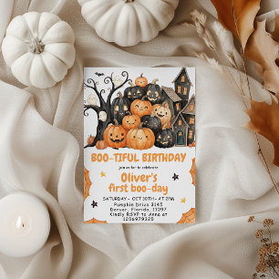Boo Tiful Verjaardag Pompoenhuis Spook Uitnodiging
