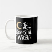 Boo-tiful Witch Silhouette Halloween Witch Moon Koffiemok (Links)