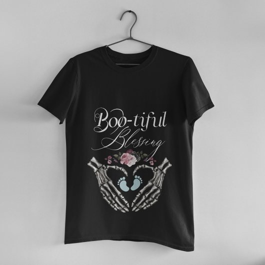 Boo-tiful zegen baby jongen gotisch skelet hart Tri-Blend shirt