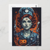 Boo-tiful zorg injecteren, griezelige Halloween ve Briefkaart (Voorkant / Achterkant)