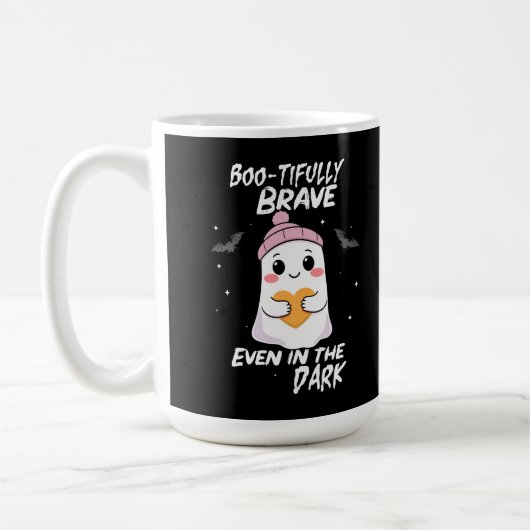 Boo-tifully Brave Ghost in the Dark Koffiemok (Links)