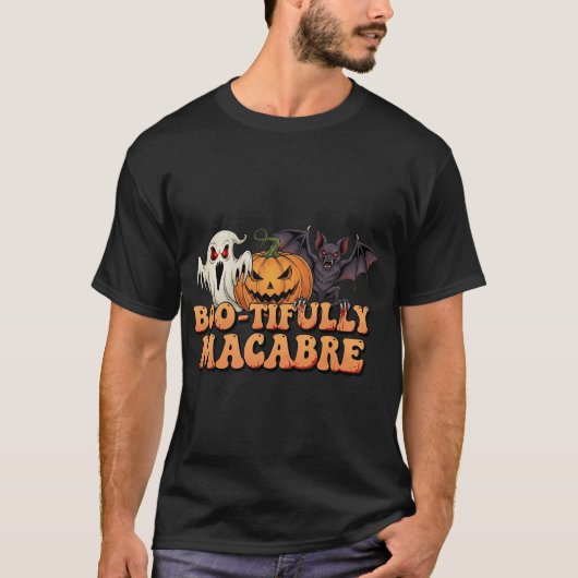 Boo-tifully Macabre Halloween Horror 3 T-shirt (Voorkant)