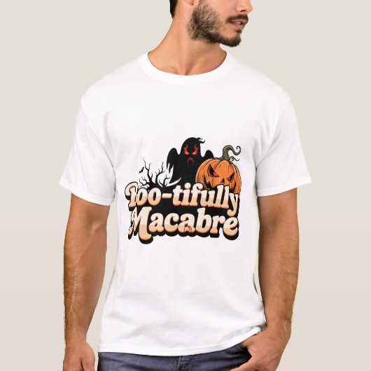 Boo-tifully Macabre Halloween Horror T-shirt (Voorkant)