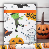 Boo-tifully Schattige Spooktacular Halloween Patte Cadeaupapier