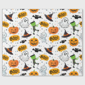 Boo-tifully Schattige Spooktacular Halloween Patte Cadeaupapier (Vlak)