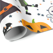 Boo-tifully Schattige Spooktacular Halloween Patte Cadeaupapier (Rol Hoek)