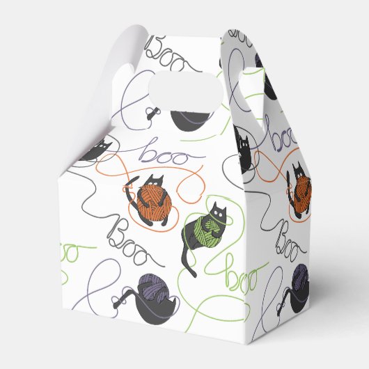 Boo-tifully Tangled Black Cats and Yarn Halloween Bedankdoosjes (Achterkant)