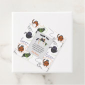 Boo-tifully Tangled Black Cats and Yarn Halloween Bedankjes Labels (In situ)