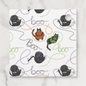 Boo-tifully Tangled Black Cats and Yarn Halloween Bedankjes Labels (Achterkant)