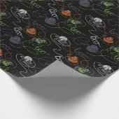 Boo-tifully Tangled Black Cats and Yarn Halloween Cadeaupapier (Hoek)