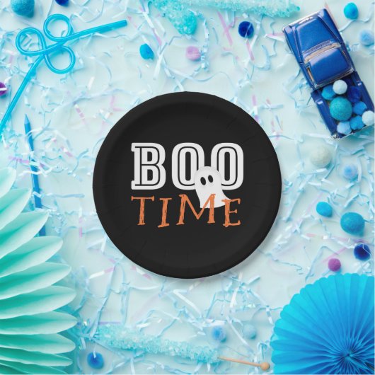 BOO TIJD Ghost Leuke Halloween Party Borden Papieren Bordje (Feest)