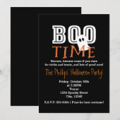 BOO TIJD Halloween verkleedfeest uitnodiging (Voorkant / Achterkant)